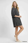 💕 Umgee Leopard Print Jacquard Mini Dress - Stylish and Trendy Umgee Leopard Print Dress 💕 thumbnail