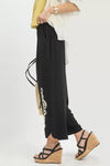 Umgee Embroidered Linen Boho Pants with Wide-Leg Fit thumbnail