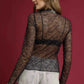 Umgee Long Sleeve Lace Top in Nylon Mesh - MegaSuperStar