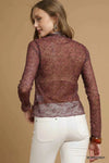 💕 Umgee Nylon Lace Mesh Long Sleeve Top - Stylish and Elegant Umgee Lace Mesh Top 💕 thumbnail