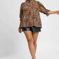 Umgee Plus Size Leopard Print Blouse with Ruffle Neck - MegaSuperStar