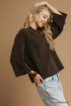 💕 Umgee V-Neck Knit Top - Textured Knit Style for Effortless Fashion 💕 thumbnail