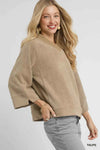 🌸 Umgee V-Neck Top - Textured Knit for Ultimate Style and Comfort 🌸 thumbnail