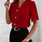 V - Neck Button - Down Shirt - MegaSuperStar