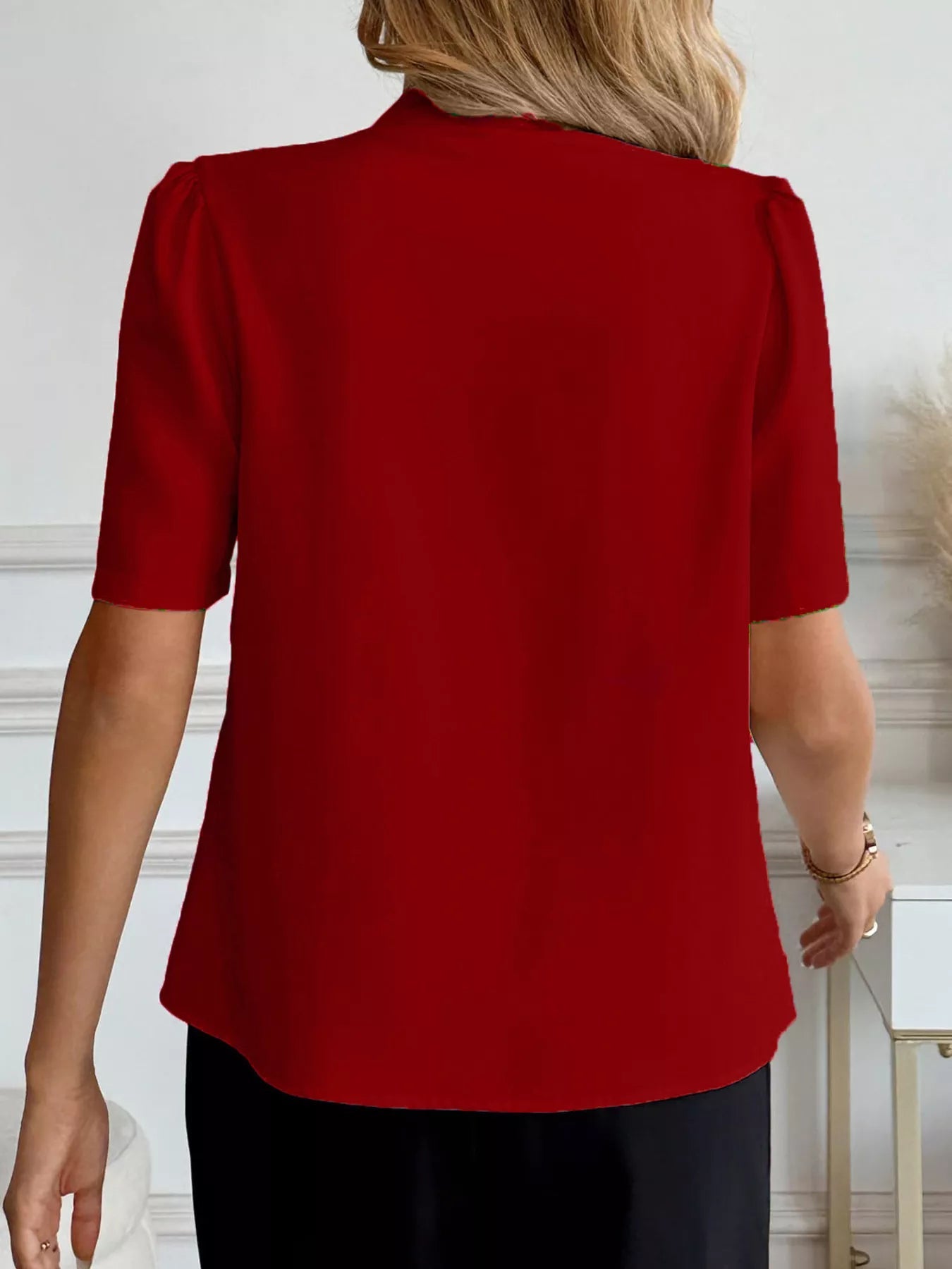 V - Neck Button - Down Shirt - MegaSuperStar