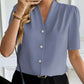 V - Neck Button - Down Shirt - MegaSuperStar