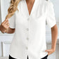 V - Neck Button - Down Shirt - MegaSuperStar