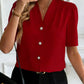 V - Neck Button - Down Shirt - MegaSuperStar