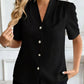 V - Neck Button - Down Shirt - MegaSuperStar