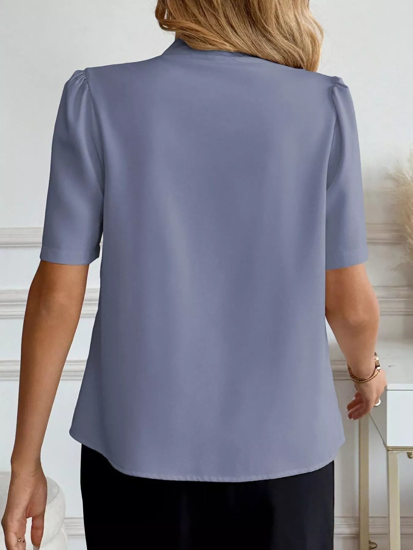 V - Neck Button - Down Shirt - MegaSuperStar
