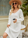 V-Neck Long Sleeve Sweater Dress thumbnail