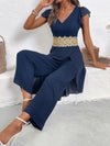 💕 V-Neck Wide Leg Jumpsuit 💕 thumbnail
