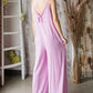 Veveret Wide Leg Jumpsuit with Pocketed Spaghetti Straps and V - Neck - MegaSuperStar