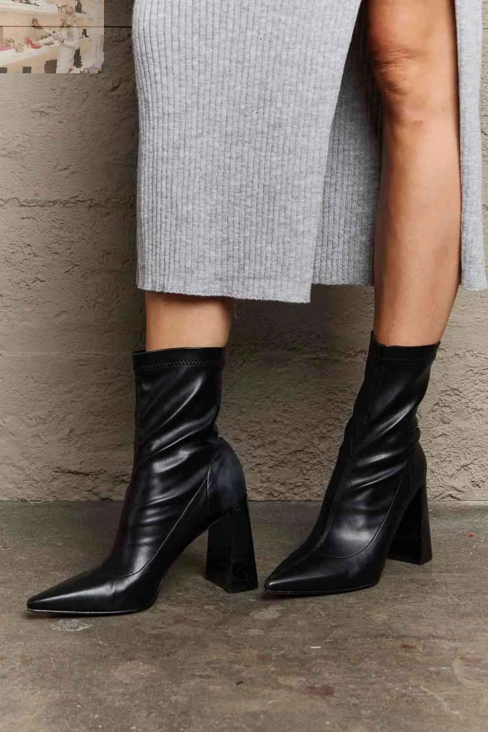 Weeboo Stacy Block Heel Boots for Ultimate Stylish Comfort - MegaSuperStar