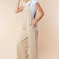 White Birch Sleeveless Jumpsuit - Effortless Style in Wide Leg Design - MegaSuperStar
