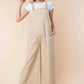 White Birch Sleeveless Jumpsuit - Effortless Style in Wide Leg Design - MegaSuperStar