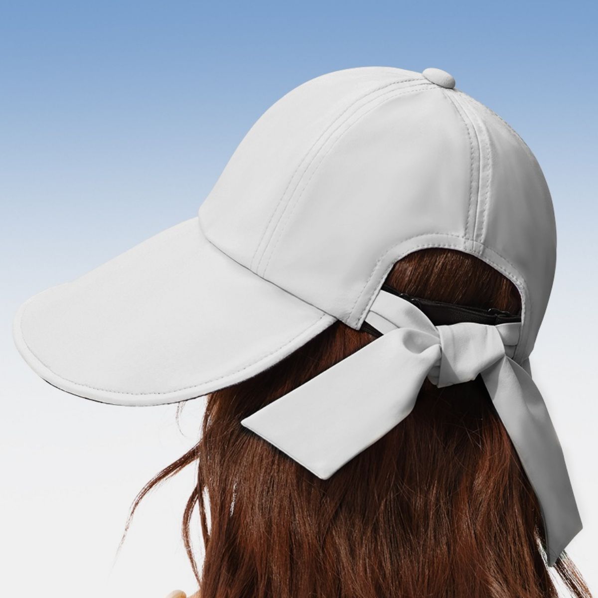 Wide Brim Sun Hat with Bowknot - MegaSuperStar