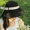 🌸 Wide Brim Sun Visor Hat with Ribbon 🌸 thumbnail