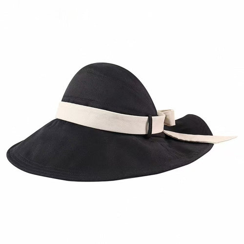 Customer styling 🌸 Wide Brim Sun Visor Hat with Ribbon 🌸