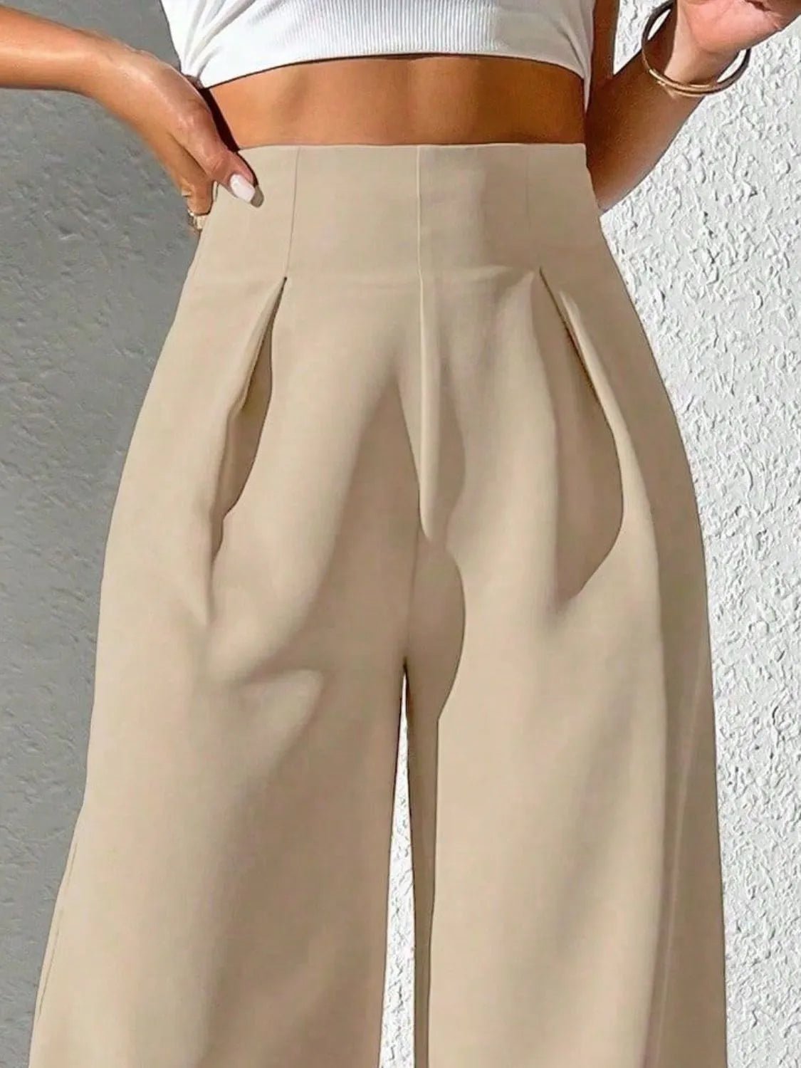 💕 Wide Leg High Waist Pants - Flattering Fit 💕 - MegaSuperStar