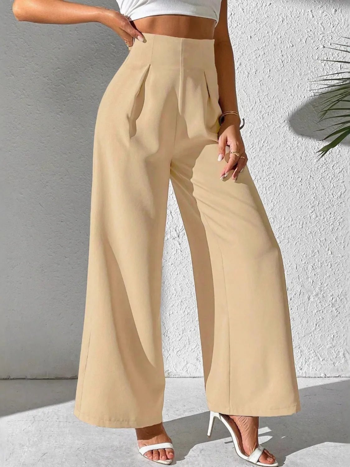 💕 Wide Leg High Waist Pants - Flattering Fit 💕 - MegaSuperStar