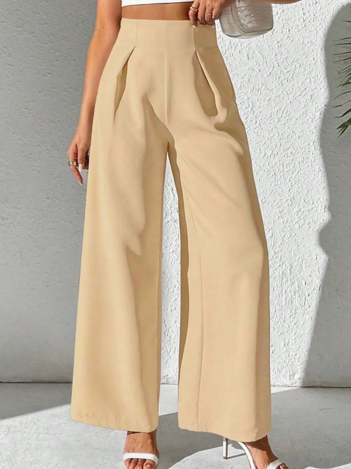 💕 Wide Leg High Waist Pants - Flattering Fit 💕 - MegaSuperStar