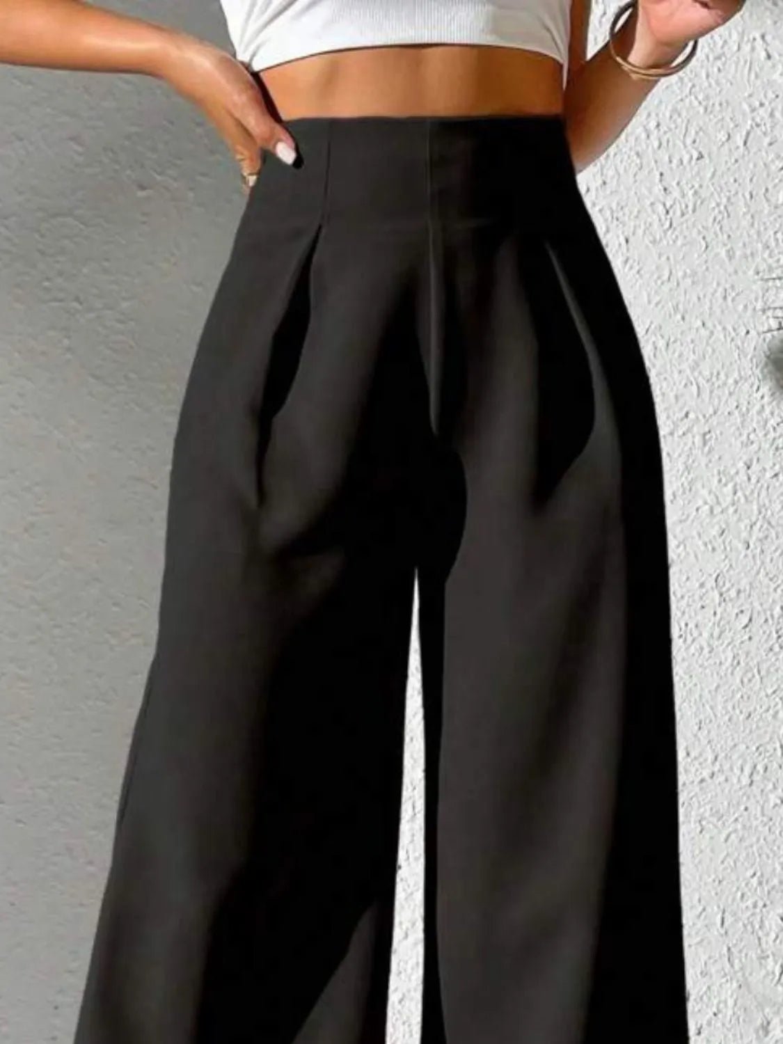 💕 Wide Leg High Waist Pants - Flattering Fit 💕 - MegaSuperStar