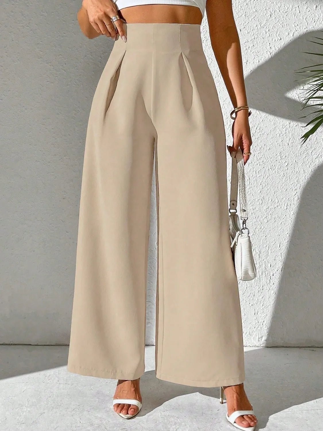 💕 Wide Leg High Waist Pants - Flattering Fit 💕 - MegaSuperStar