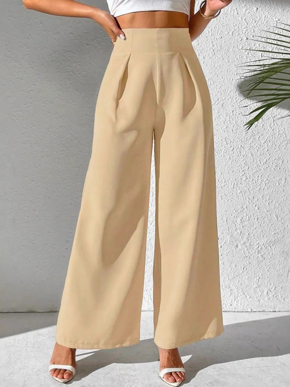 💕 Wide Leg High Waist Pants - Flattering Fit 💕 - MegaSuperStar
