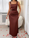 🌸 Wide Strap Satin Maxi Dress 🌸 thumbnail