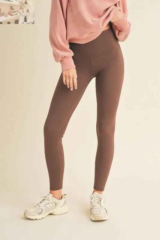 Yelete Full Size High Waisted Fleece Lined Leggings - MegaSuperStar