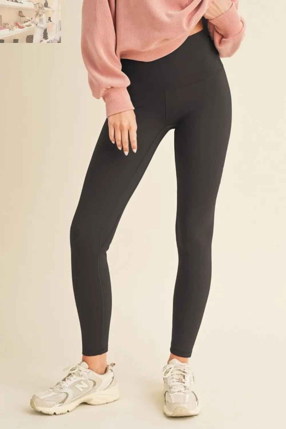 Yelete Full Size High Waisted Fleece Lined Leggings - MegaSuperStar