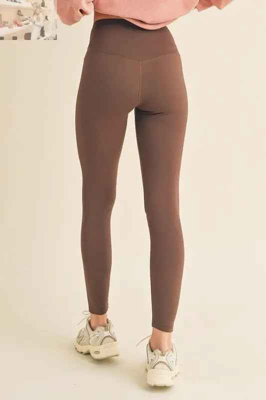 Yelete Full Size High Waisted Fleece Lined Leggings - MegaSuperStar
