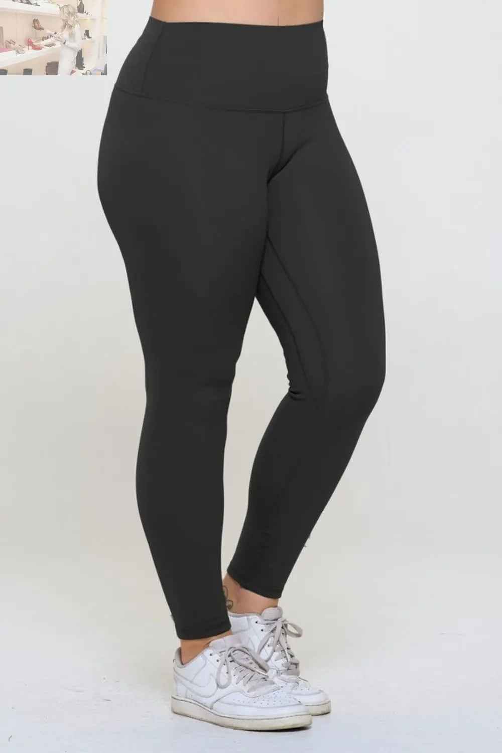 Yelete Full Size High Waisted Fleece Lined Leggings - MegaSuperStar