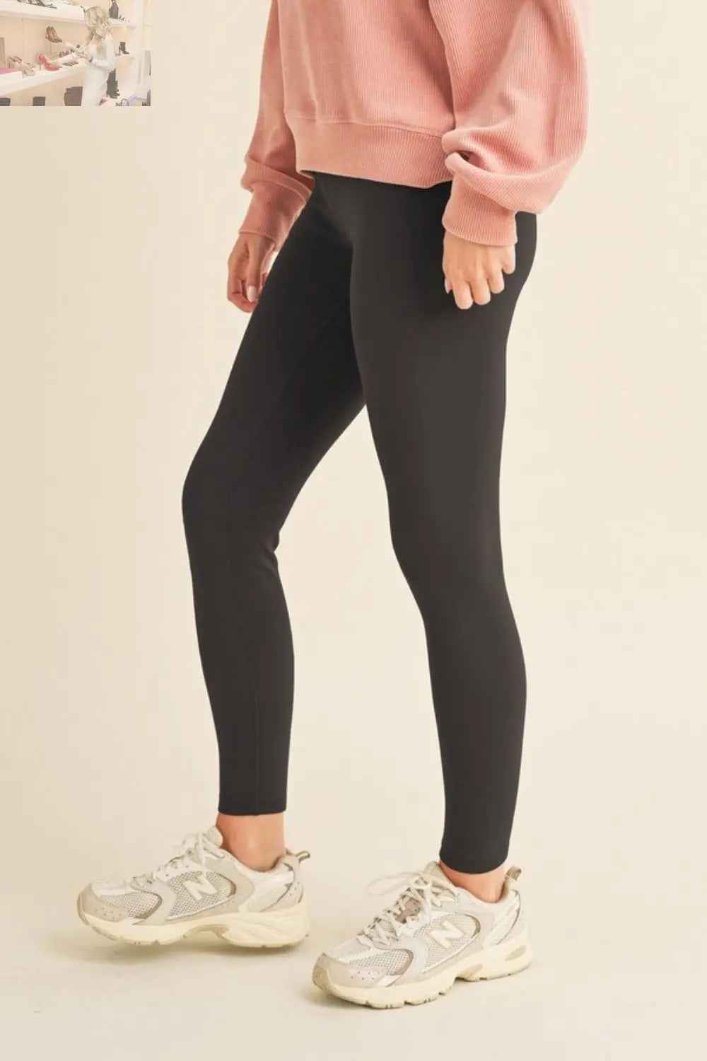Yelete Full Size High Waisted Fleece Lined Leggings - MegaSuperStar