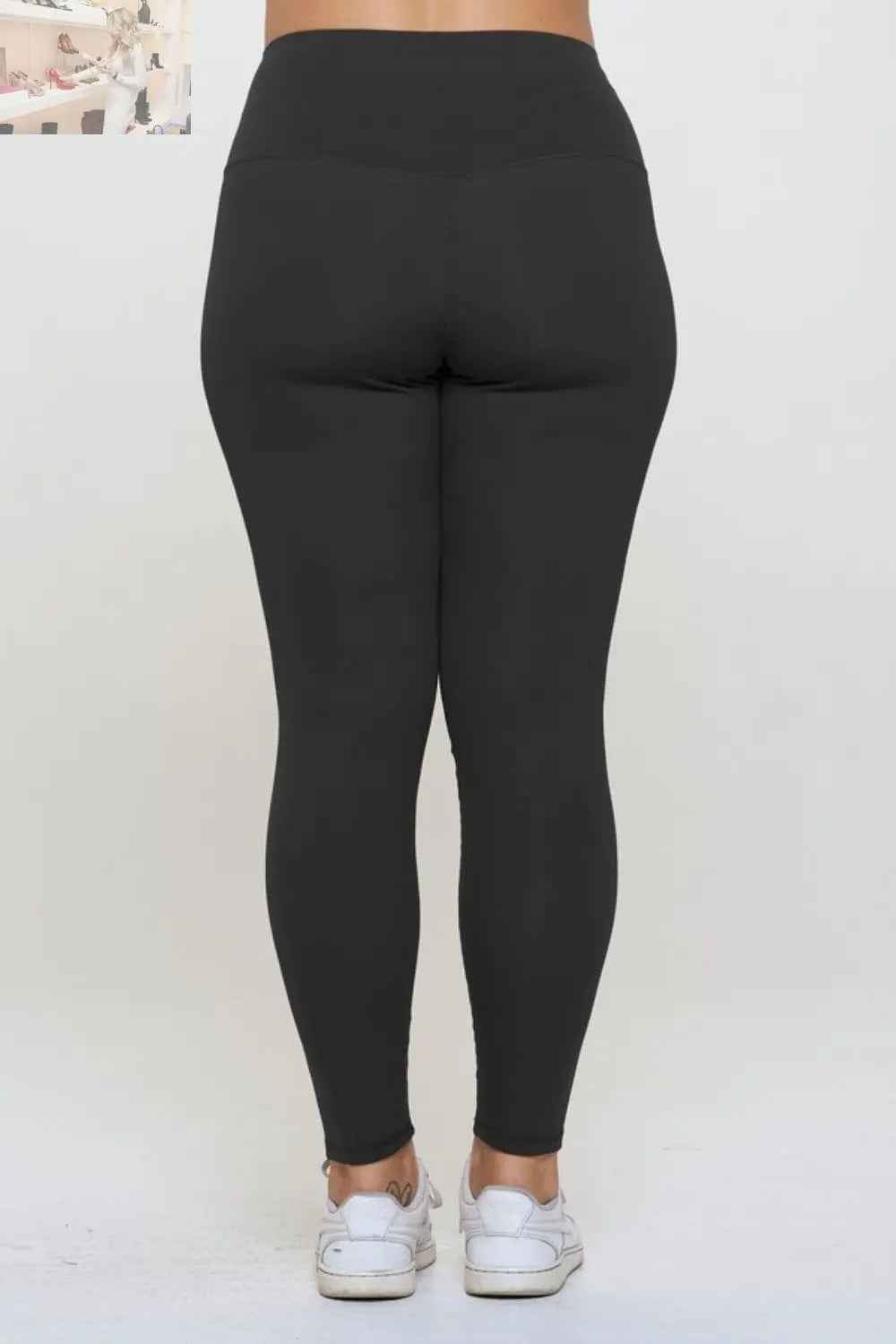 Yelete Full Size High Waisted Fleece Lined Leggings - MegaSuperStar