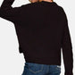 Zenana Cropped Cable Sweater with High Low Design and Side Slits - MegaSuperStar