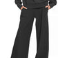 Zenana High Neck Pullover Pants Set - Ribbed Half Zip Design for Stylish Comfort - MegaSuperStar