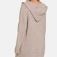 Zenana Hooded Cardigan - Cozy Open Front Sweater for Effortless Style - MegaSuperStar