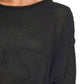 Zenana Knit Top with Textured Drop Shoulders for Effortless Style - MegaSuperStar