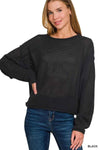 💖 Zenana Knit Top with Textured Drop Shoulders for Effortless Style 💖 thumbnail