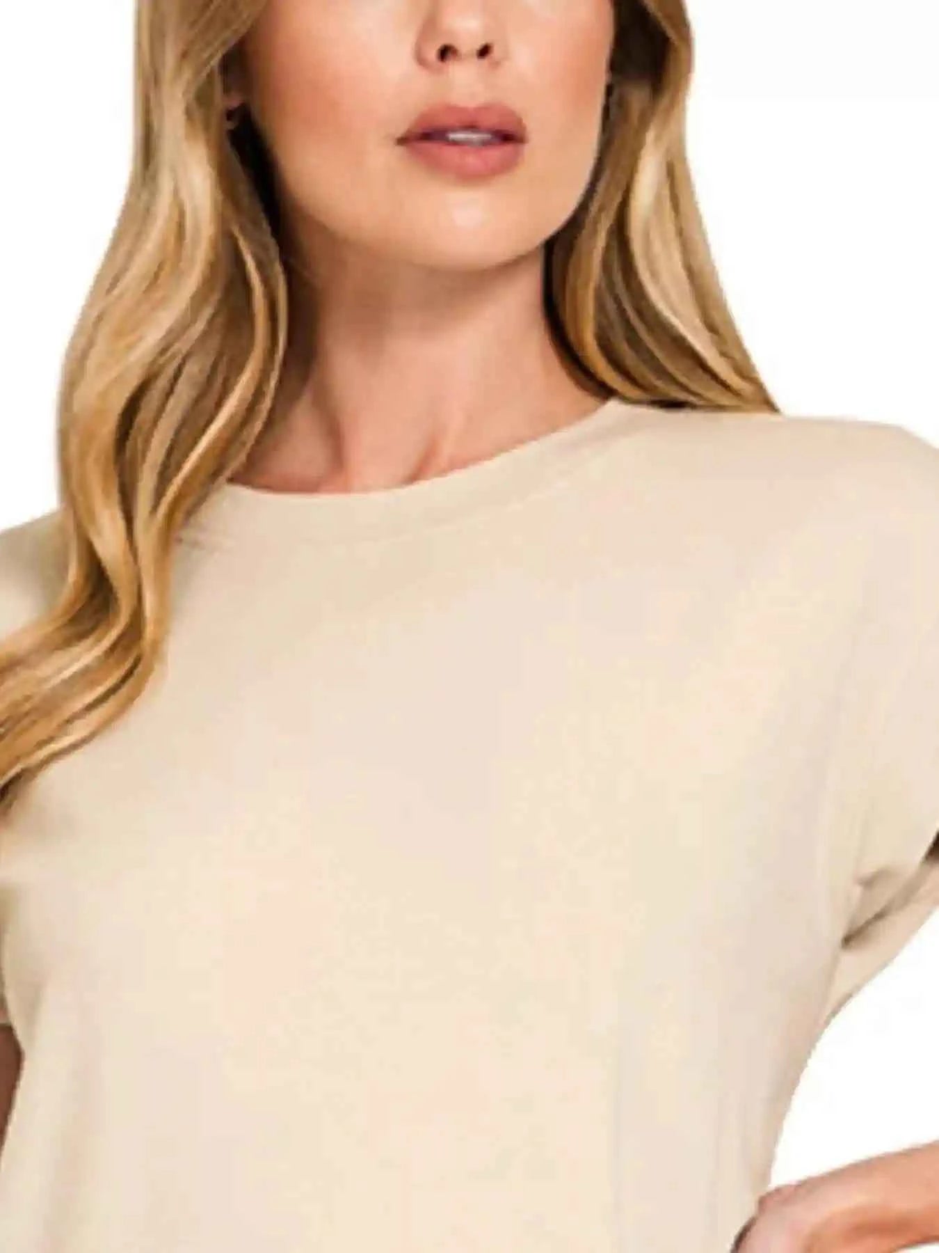 Zenana Midi Dress with Round Neck and Side Slit for Effortless Style - MegaSuperStar