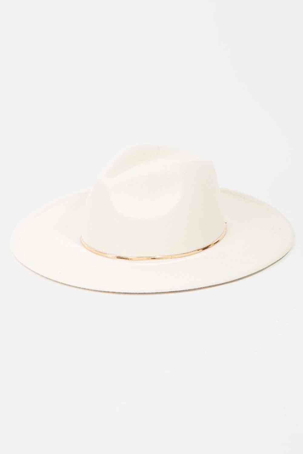 Fame Slice of Chic Herringbone Chain Fedora - MegaSuperStar