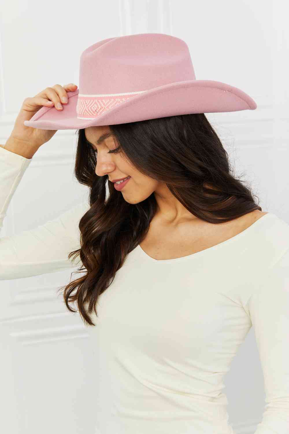 Fame Western Cutie Cowboy Hat in Pink - MegaSuperStar