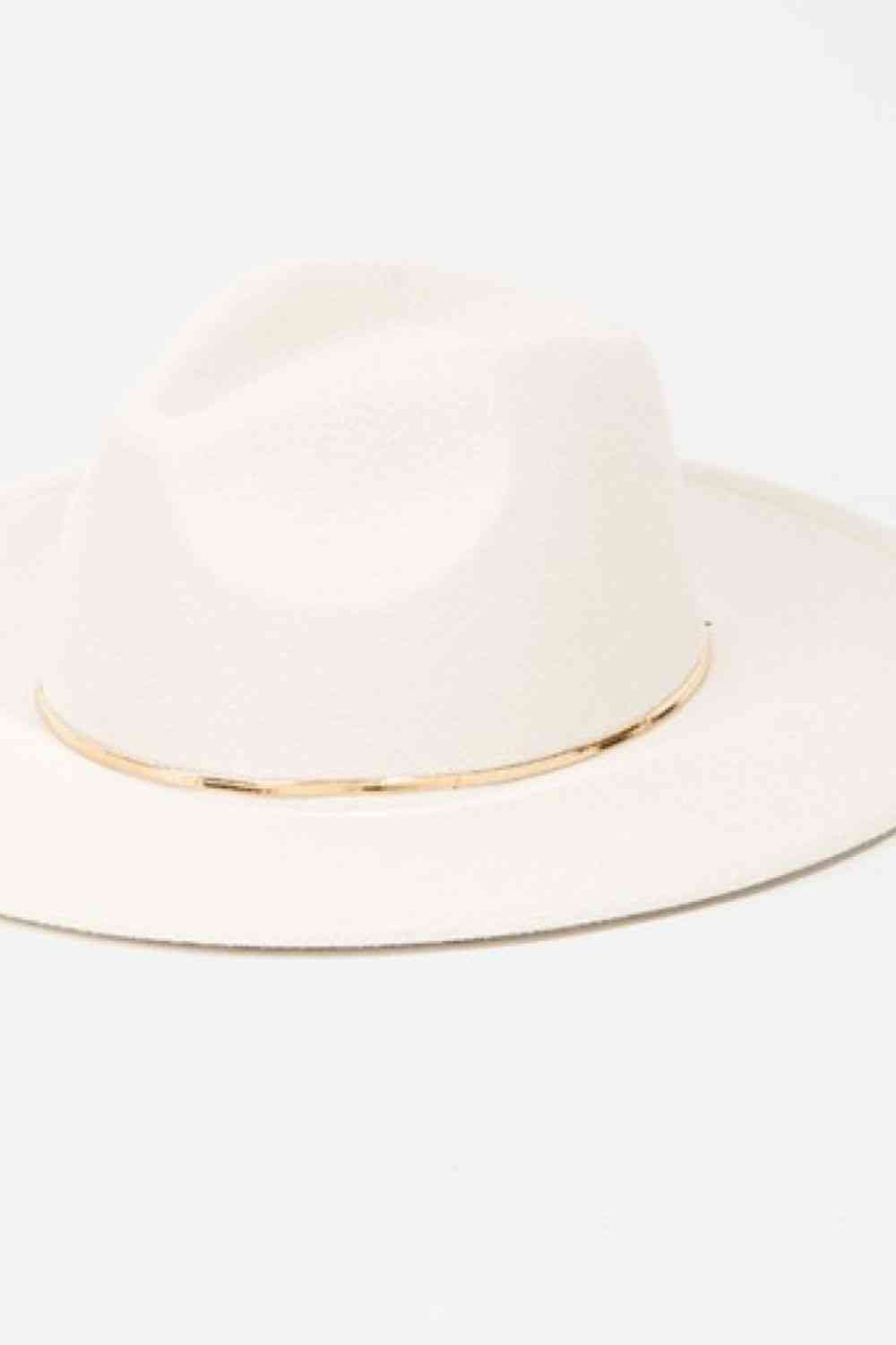 Fame Slice of Chic Herringbone Chain Fedora - MegaSuperStar