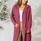 Basic Bae Full Size Ribbed Open Front Long Sleeve Cardigan