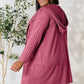 Basic Bae Full Size Ribbed Open Front Long Sleeve Cardigan