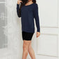 Basic Bae Full Size V-Neck Long Sleeve Top