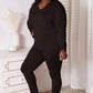 Basic Bae Full Size V-Neck Soft Rayon Long Sleeve Top and Pants Lounge Set