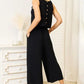 Double Take Buttoned Round Neck Tank and Wide Leg Pants Set